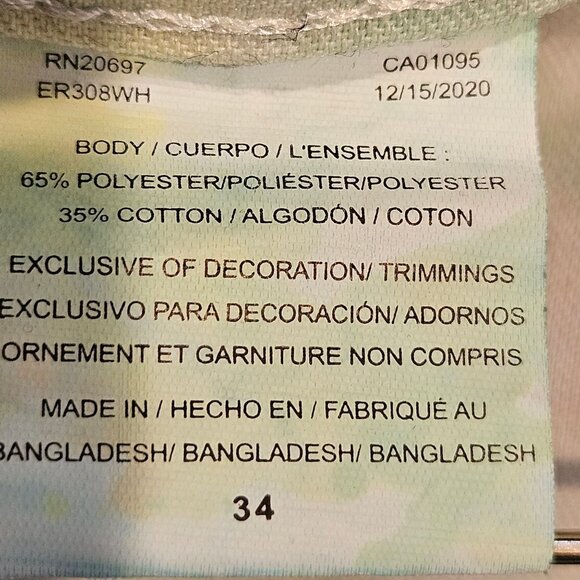 Dickies Pastel Tie Dye Cargo Shorts Womens 34 Multi Color Cotton Blend Bermuda - Picture 9 of 12